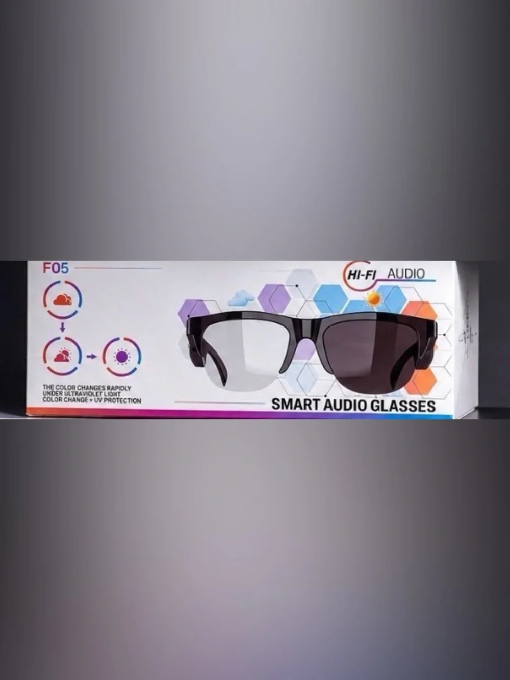 Black Smart AR Glasses with Integrated Tech